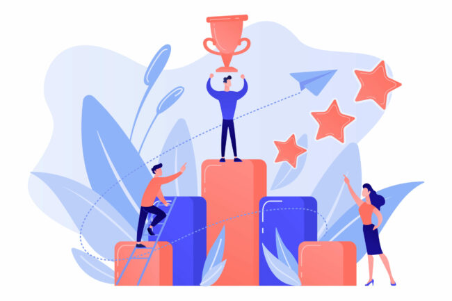 Key to success concept vector illustration.